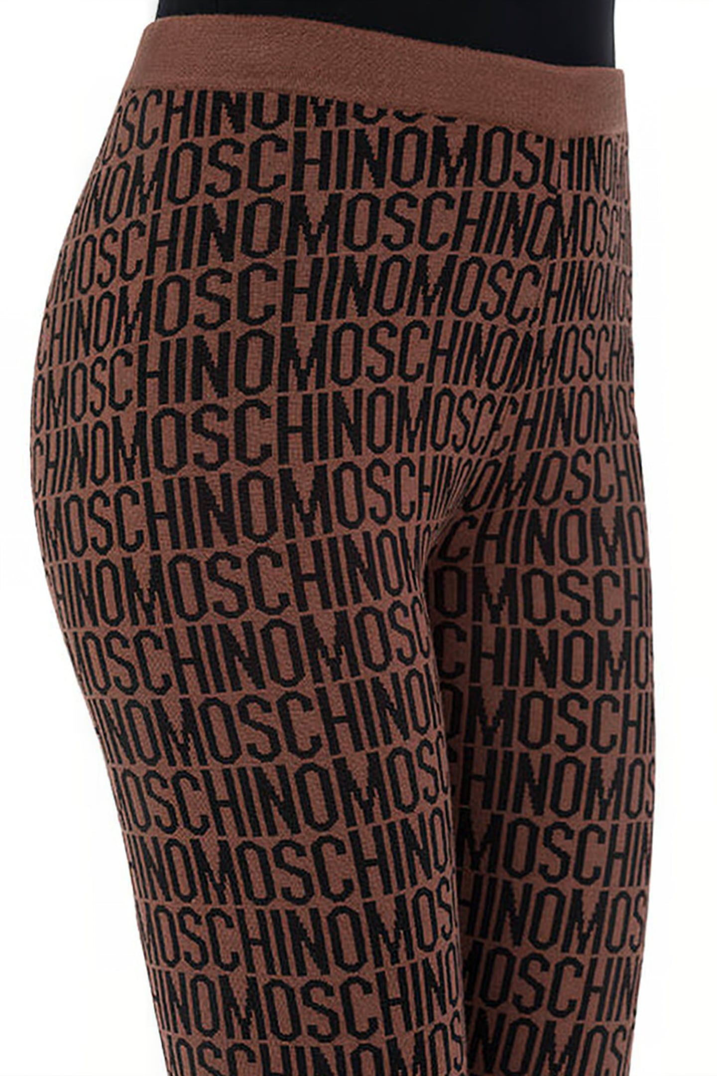 ALLOVER LOGO WOOL LEGGINGS BROWN 4