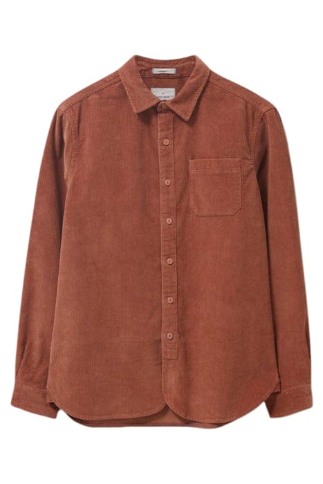 WHITWICK CORD SHIRT DEEP BROWN 3