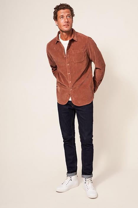 WHITWICK CORD SHIRT DEEP BROWN 1