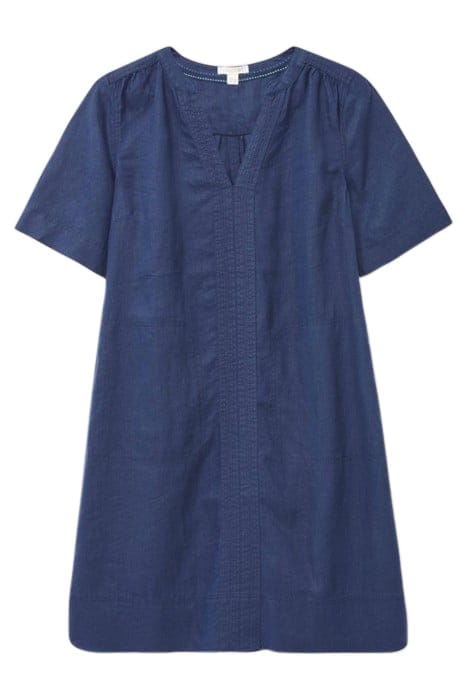 JUNE LINEN SHIFT DRE DARK NAVY 4