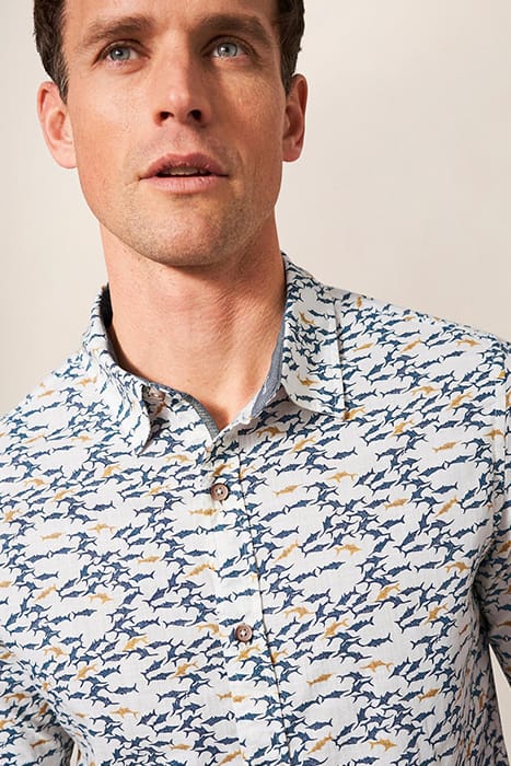 SHARK PRINTED SHIRT WHITE 5
