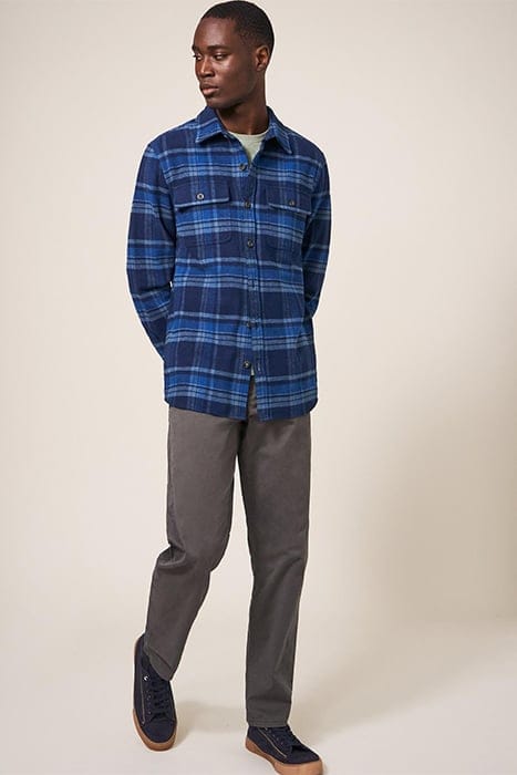 DARWEN CHECK OVERSHIRT DARK NAVY 1