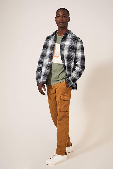 HIXTON BRUSHED OVERSHIRT PURE BLACK 1