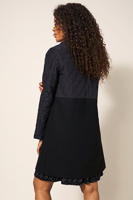 KARLA FABRIC MIX COAT BLACK 2