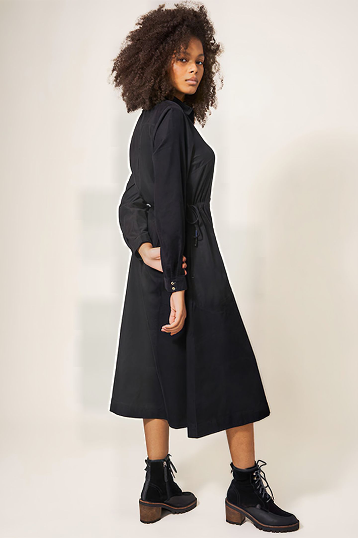 JADE CORD SHIRT DRE PURE BLACK 2