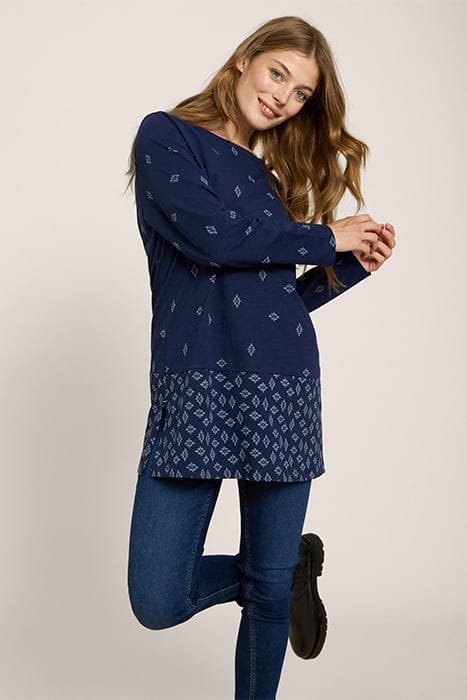 CARRIE TUNIC NAVY PRINTED 4