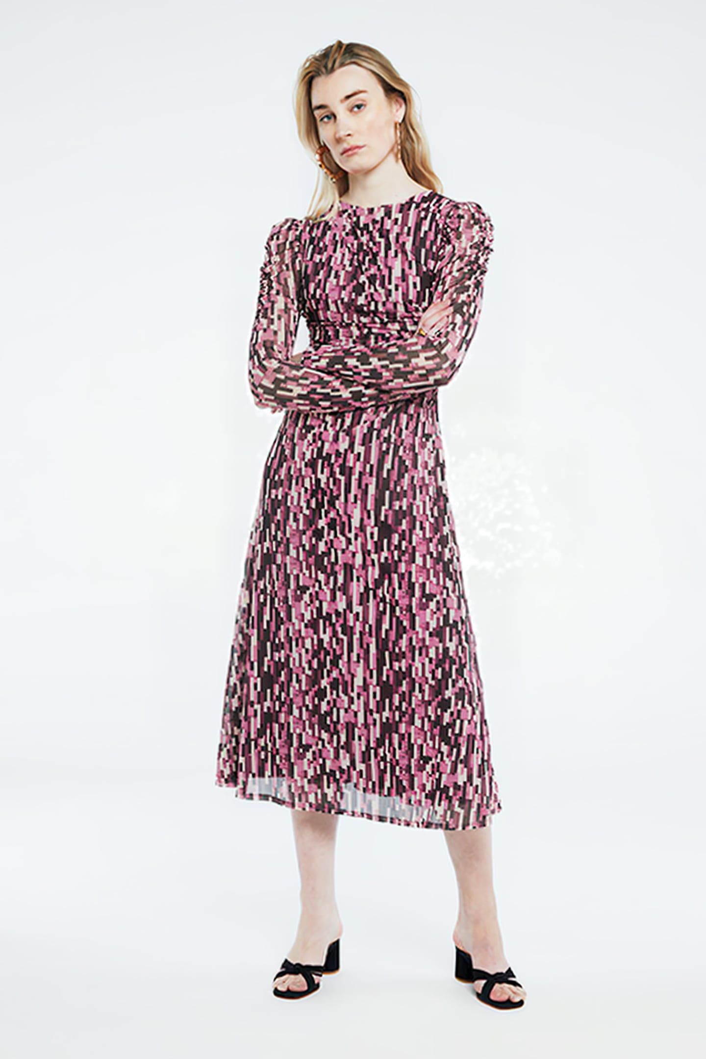 BELLA DRESS PINK MIRAGE/BLACK 1