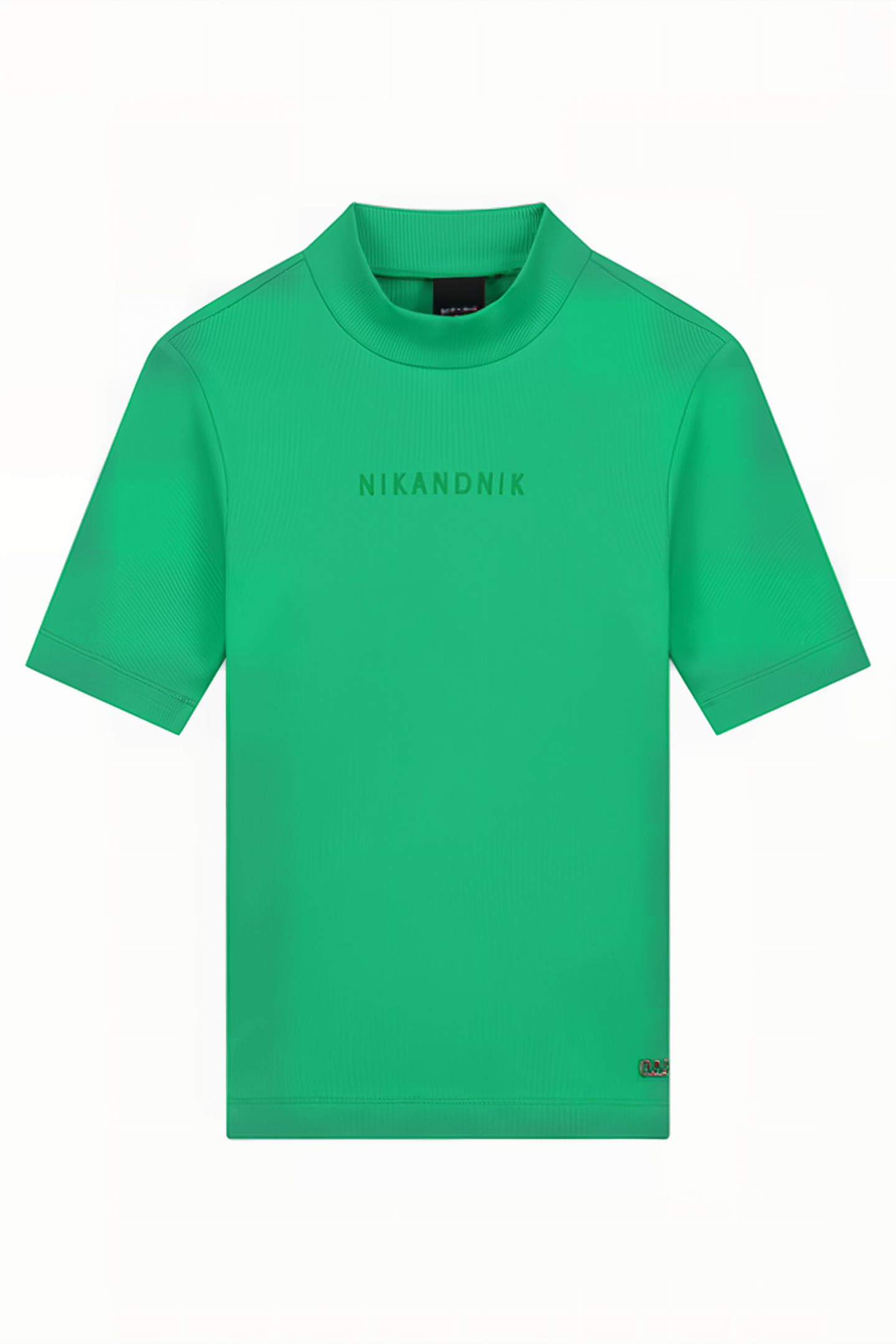 RIB TOP TURTLE NECK HYPER GREEN 1