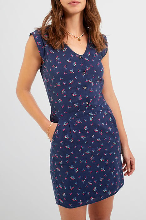 NAVY ROLLERSKATE PRINT DRESS NAVY 1
