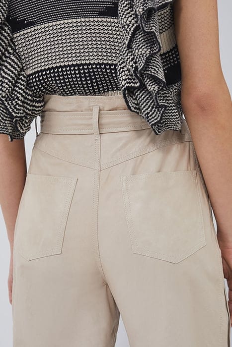 SIRANA LEATHER PANT IN BEIGE 5