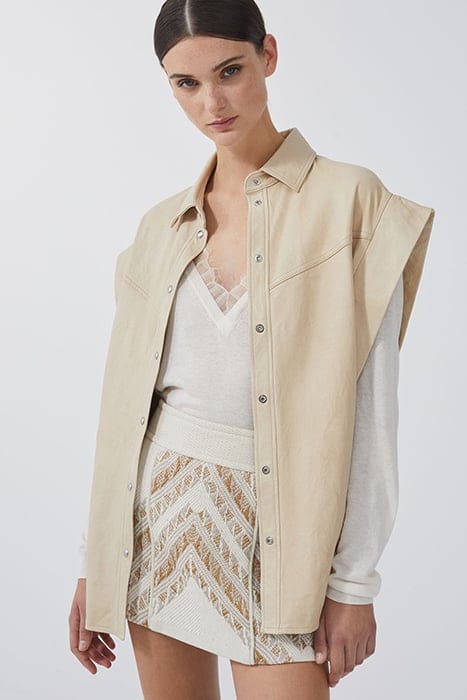 MULLEN OVERSHIRT IN BEIGE 4