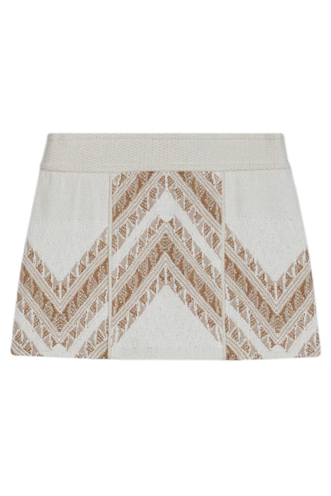 ALISKA MINI SKIRT IN MIXED ECRU 3