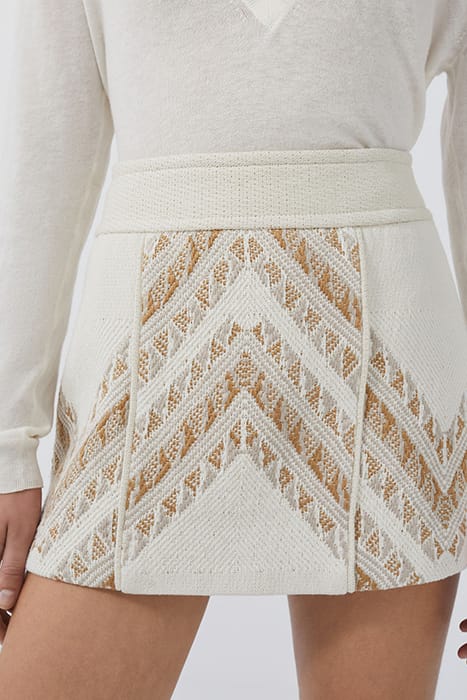 ALISKA MINI SKIRT IN MIXED ECRU 4