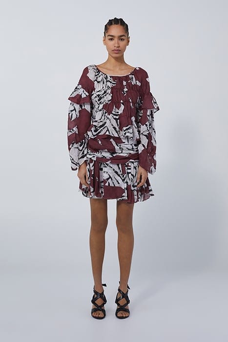 HILTA BURGUNDY/BLACK 2