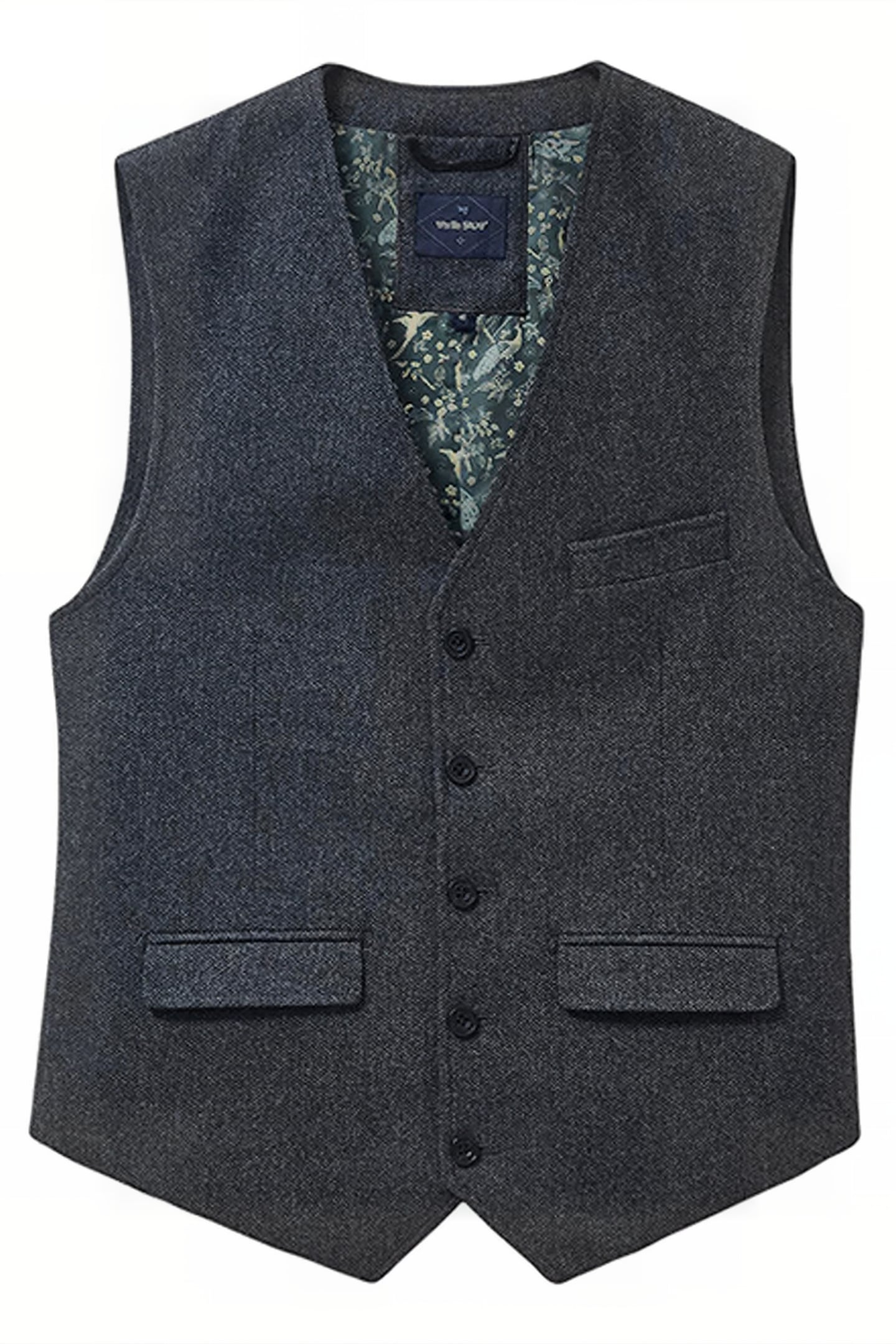 HEATH WAISTCOAT CHARCOAL GREY 2