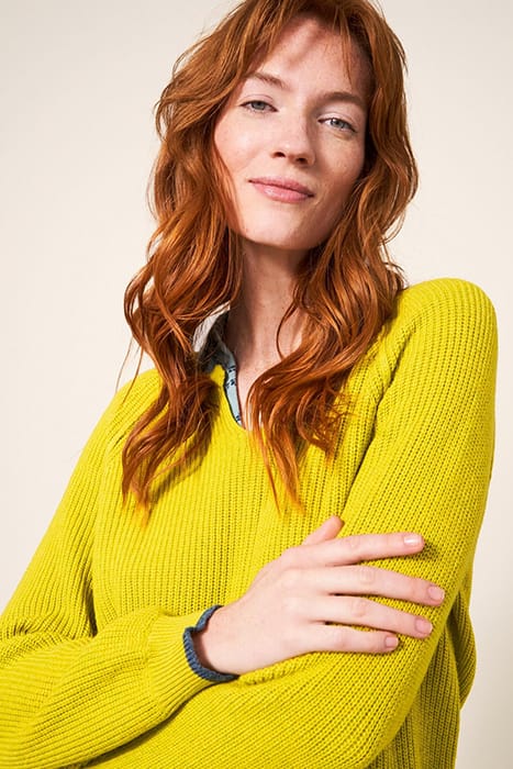 JENNIE RIB JUMPER MID CHARTREUSE 3
