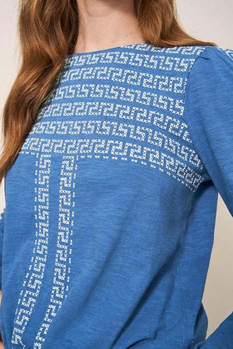 TIE HEM TOP BLUE 4