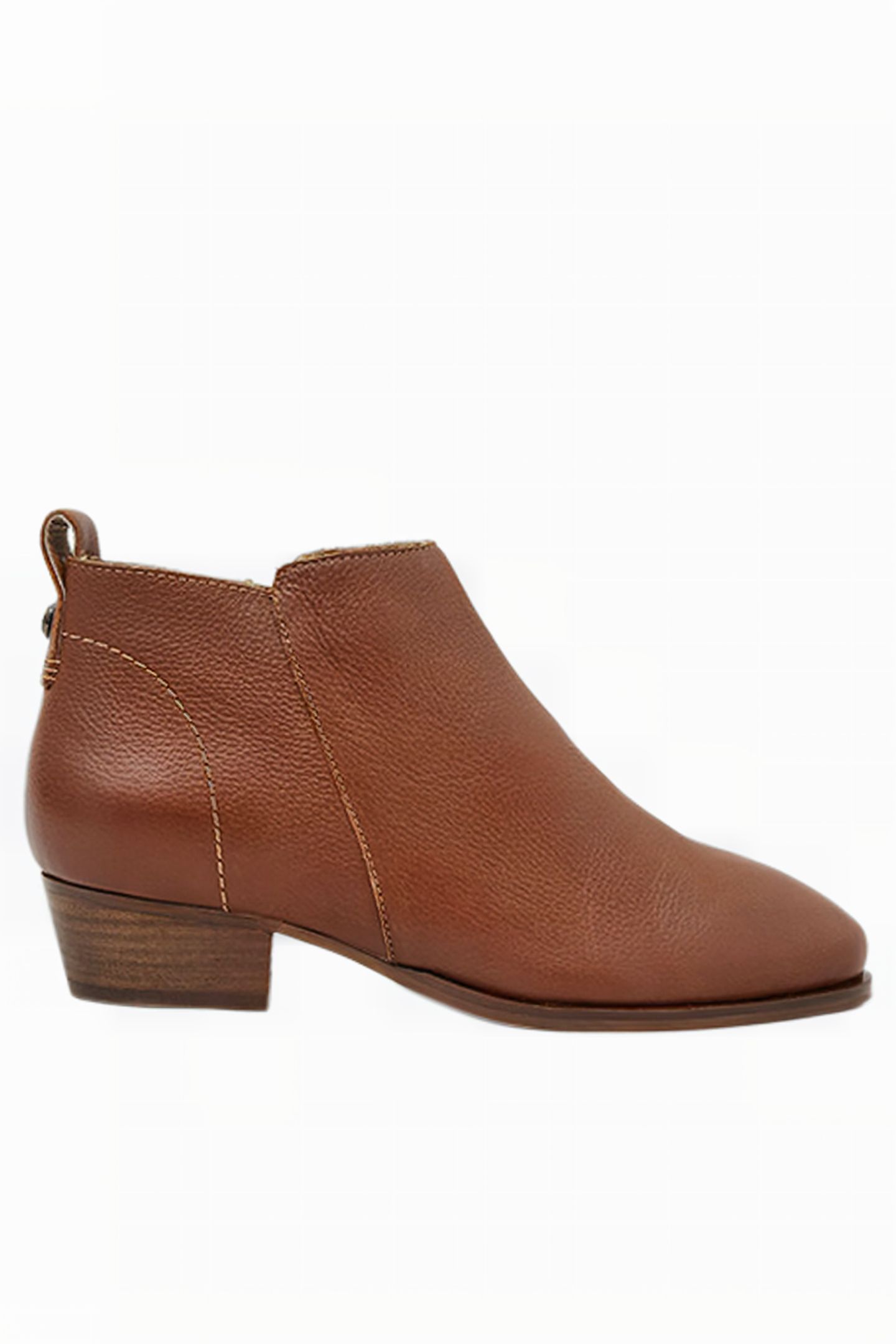 WILLOW LEATHER ANKLE BOOT DARK TAN 1