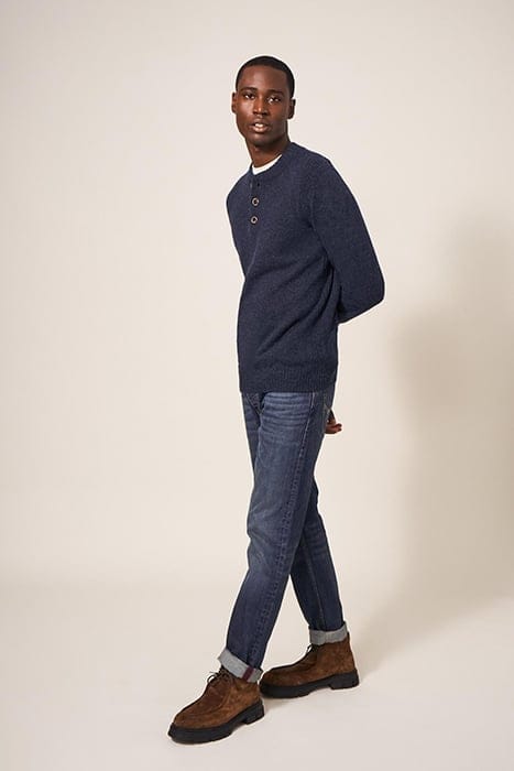 LAMBSWOOL HENLEY DARK NAVY 2
