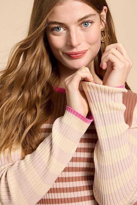 SKINNY RIB JUMPER NATURAL 4