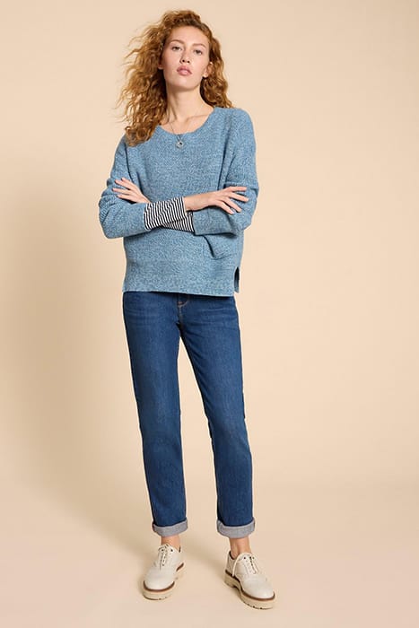 NORTHBANK JUMPER MID BLUE 2