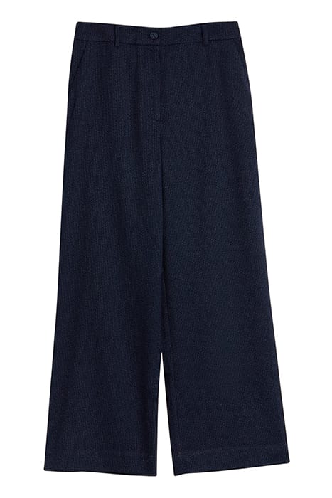BELLE TWEEDY WIDE LEG TROUSER NAVY 3