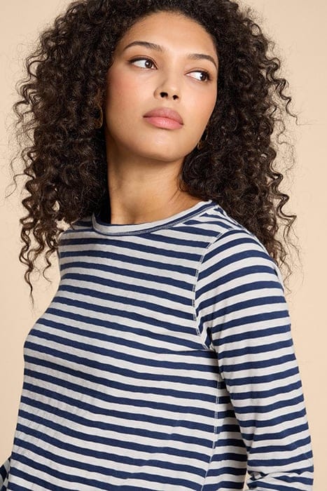 TASHA TIE HEM TOP NAVY 4