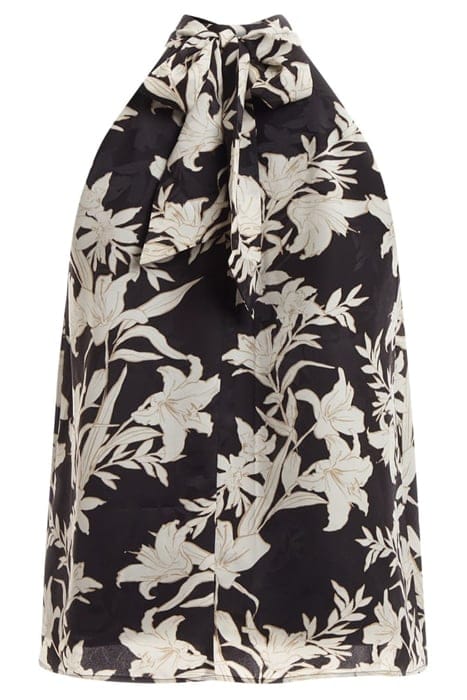 MARCIANO BY GUESS SUNBURST TOP BLACK PRINT 5