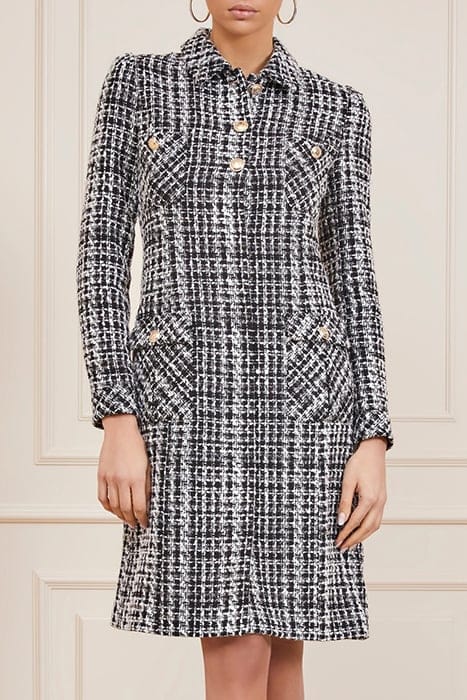 MARCIANO BY GUESS MEGAN COAT CHECK BLACK AND WHIT 1