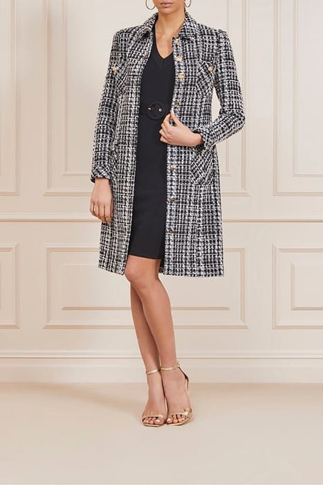 MARCIANO BY GUESS MEGAN COAT CHECK BLACK AND WHIT 3