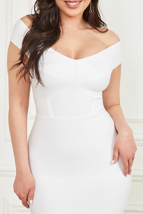 MARCIANO BY GUESS RACHEL BANDAGE DRESS TRUE WHITE 5