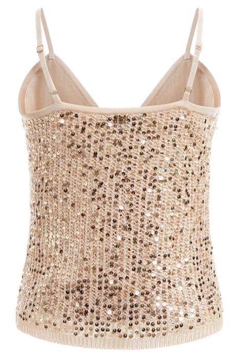 MARCIANO BY GUESS FAY SEQUINS SWEATER TOP WHITE GOLD 6