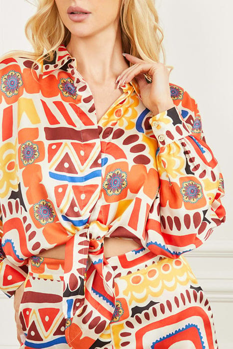 MARCIANO BY GUESS CARNIVALE TOP BLOUSE PRINT 9