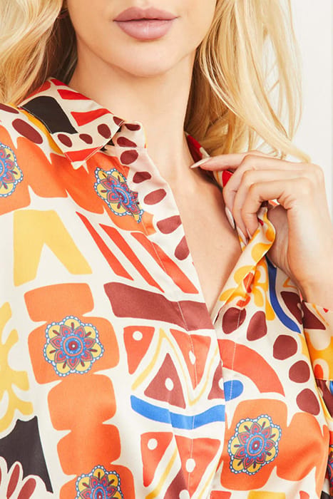 MARCIANO BY GUESS CARNIVALE TOP BLOUSE PRINT 10