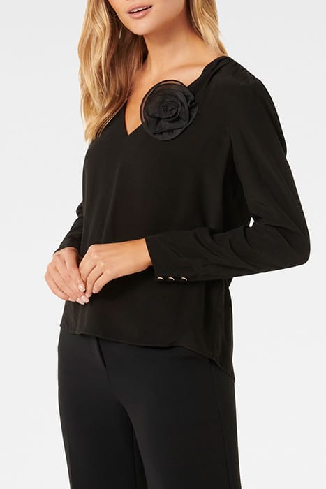 TIFFANY ROSETTE TOP BLACK 5