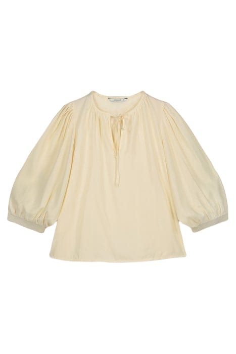 TOP SHORT SLEEVES LYOCELL COTTON IVORY 3