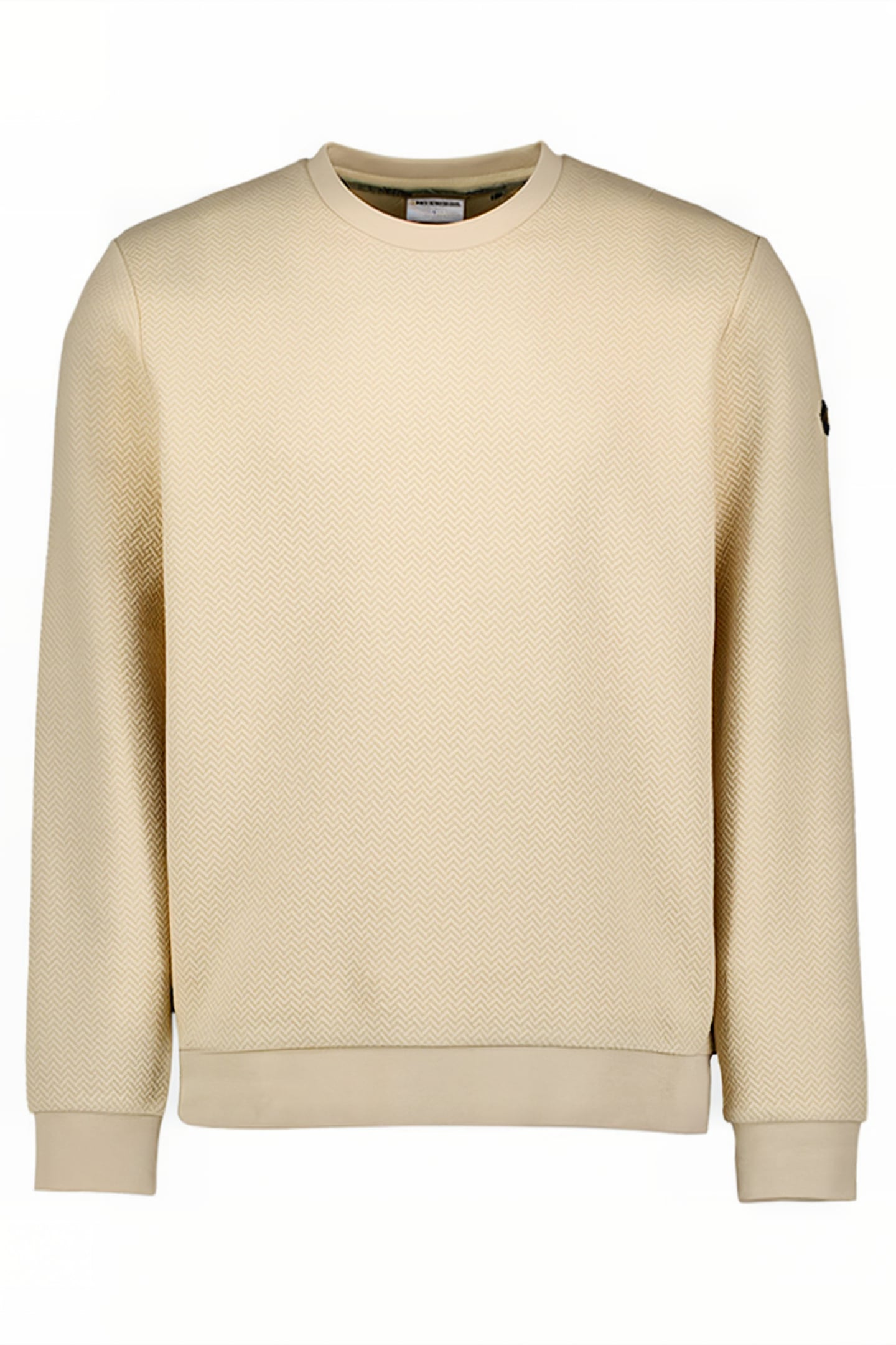 SWEATER CREWNECK DOUBLE LAYER JACQUARD STRETCH STONE 4