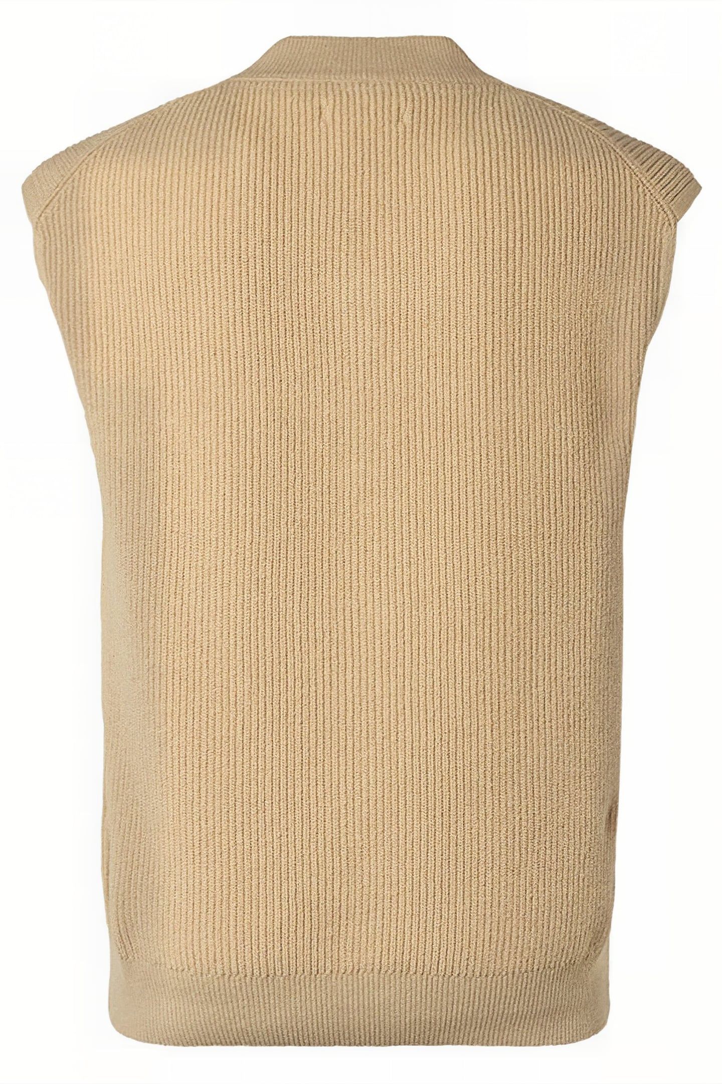 SPENCER V-NECK RELIEF RIB JACQUARD WITH WOOL STONE 5