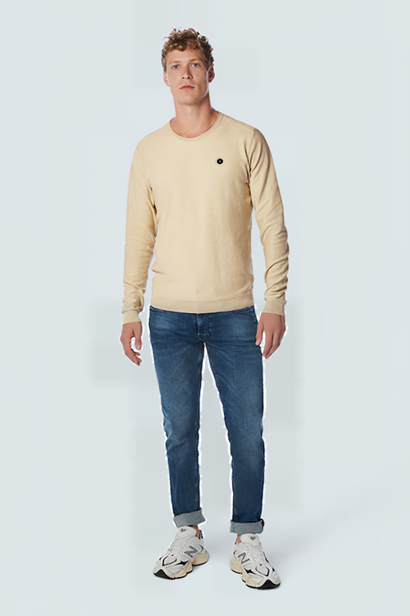 PULLOVER CREWNECK JACQUARD WITH CONTRAST COLOUR INSIDE LIGHT 3