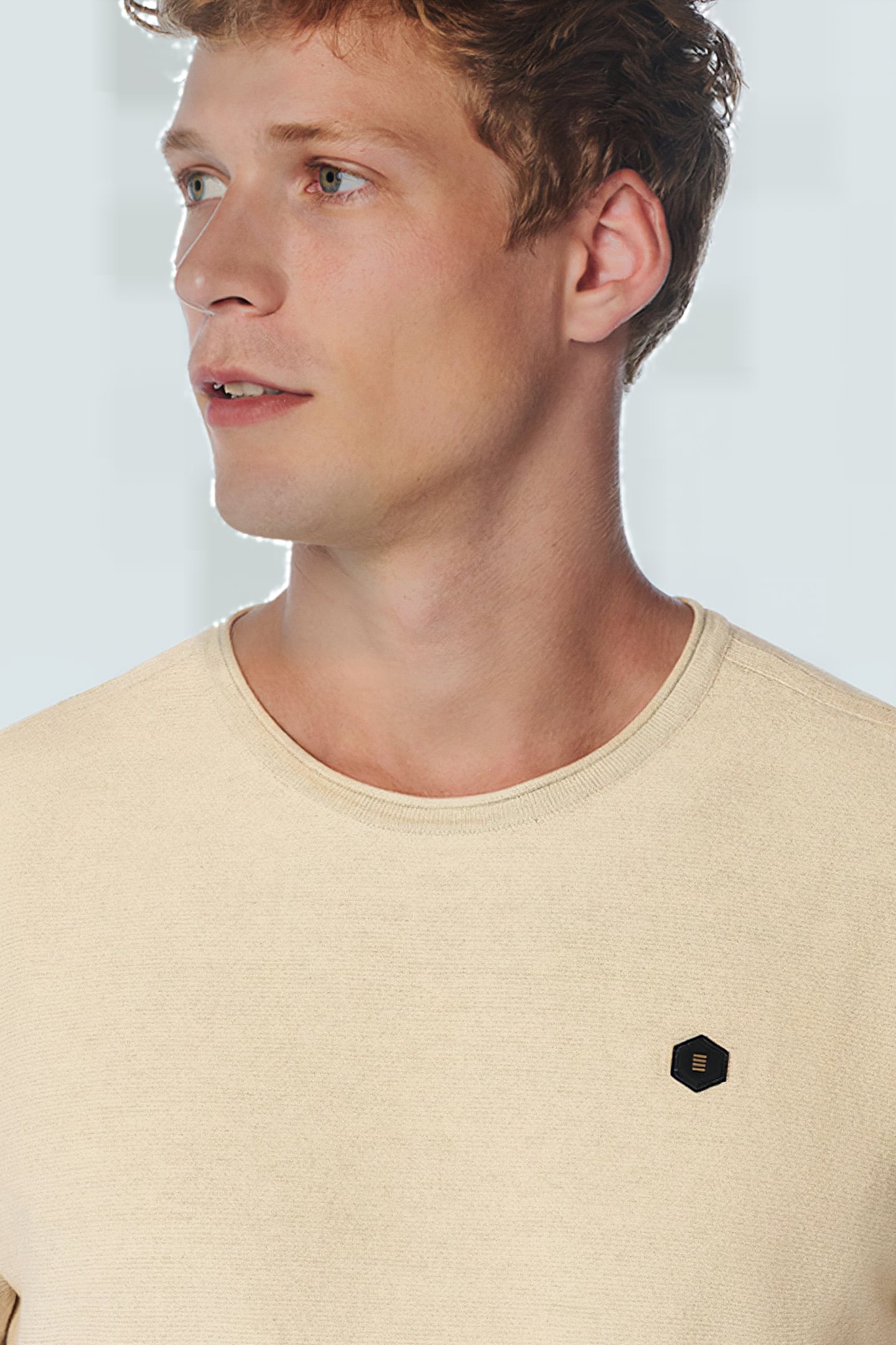 PULLOVER CREWNECK JACQUARD WITH CONTRAST COLOUR INSIDE LIGHT 6