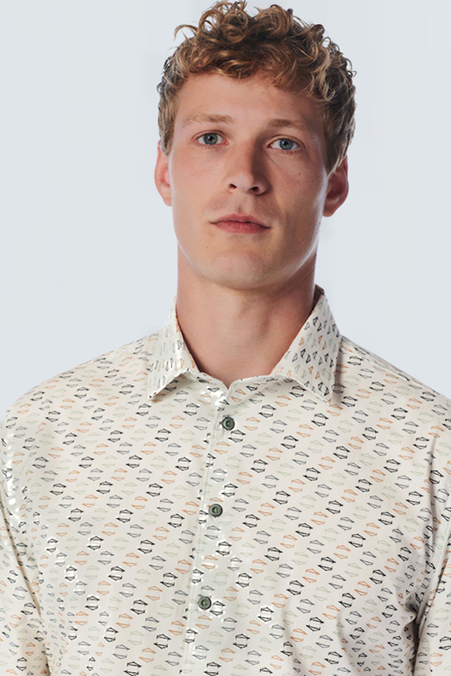 SHIRT STRETCH ALLOVER PRINTED LIGHT SEAGREEN 6