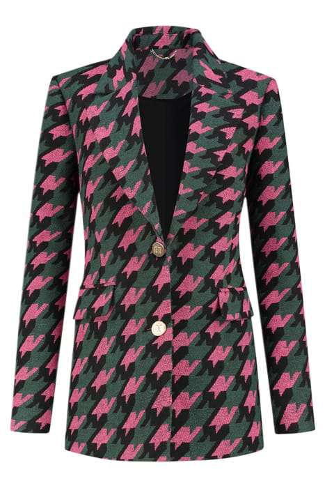 HEATHER BLAZER BLACK/RASPBERRY ROSE 2