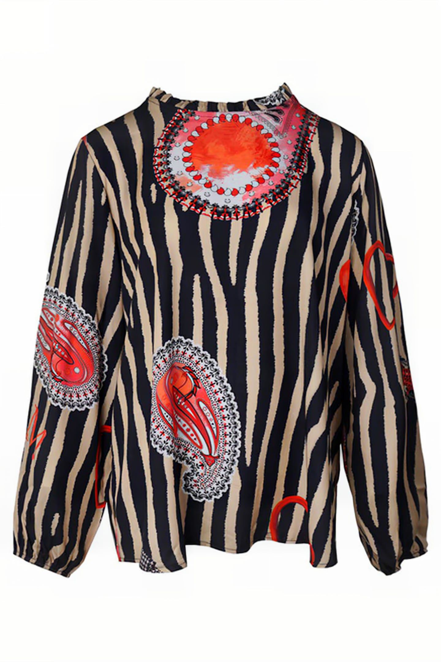 BLOUSE SAN SEVERO BLUE RED 1