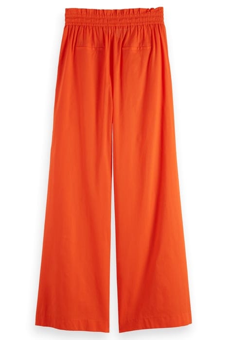 HIGH RISE COTTON VOILE PULL ON PANT CANDY RED 2