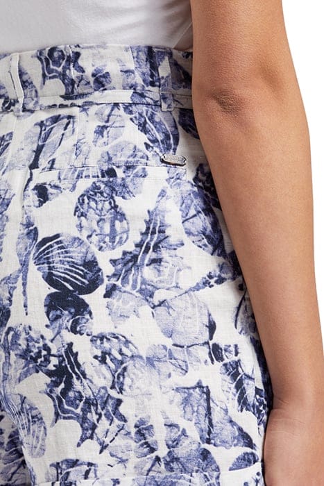HIGH-RISE LINEN SHORT SHELL BATIK BLUE 7