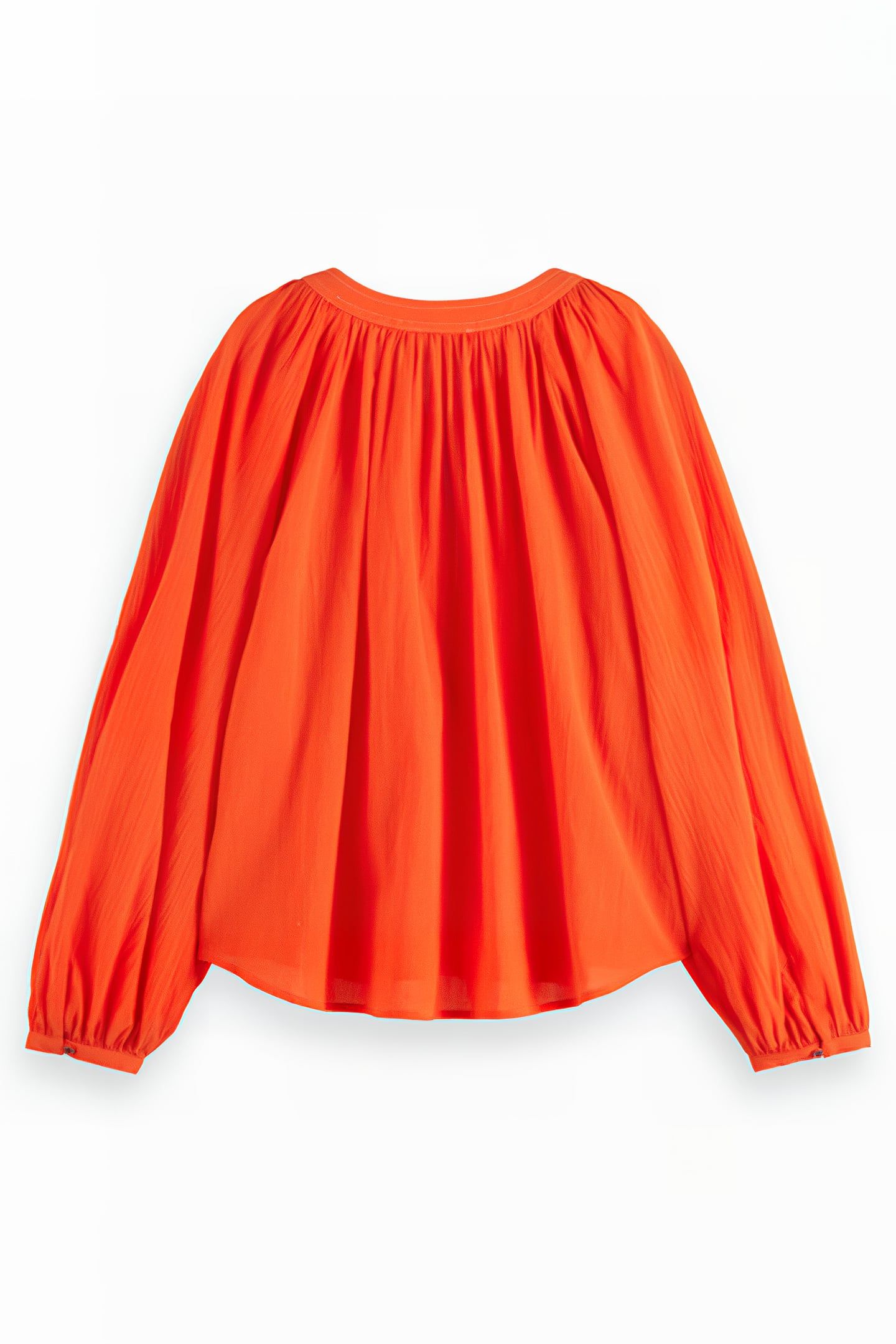 BALLOON SLEEVE TOP CANDY RED 2