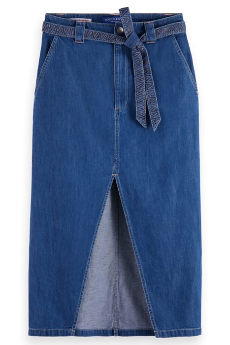 SUMMERY SKIRT WITH BELT - WASHED INDIGO WASHED INDIGO 1