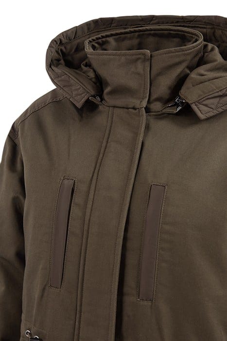 KHAKI MULTI-POCKET HOODED PARKA 5
