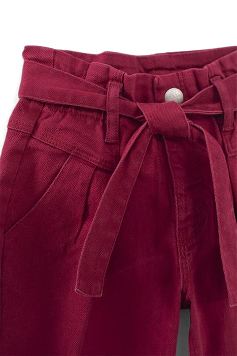 GIRLS’ BURGUNDY BALLOON JEANS 4