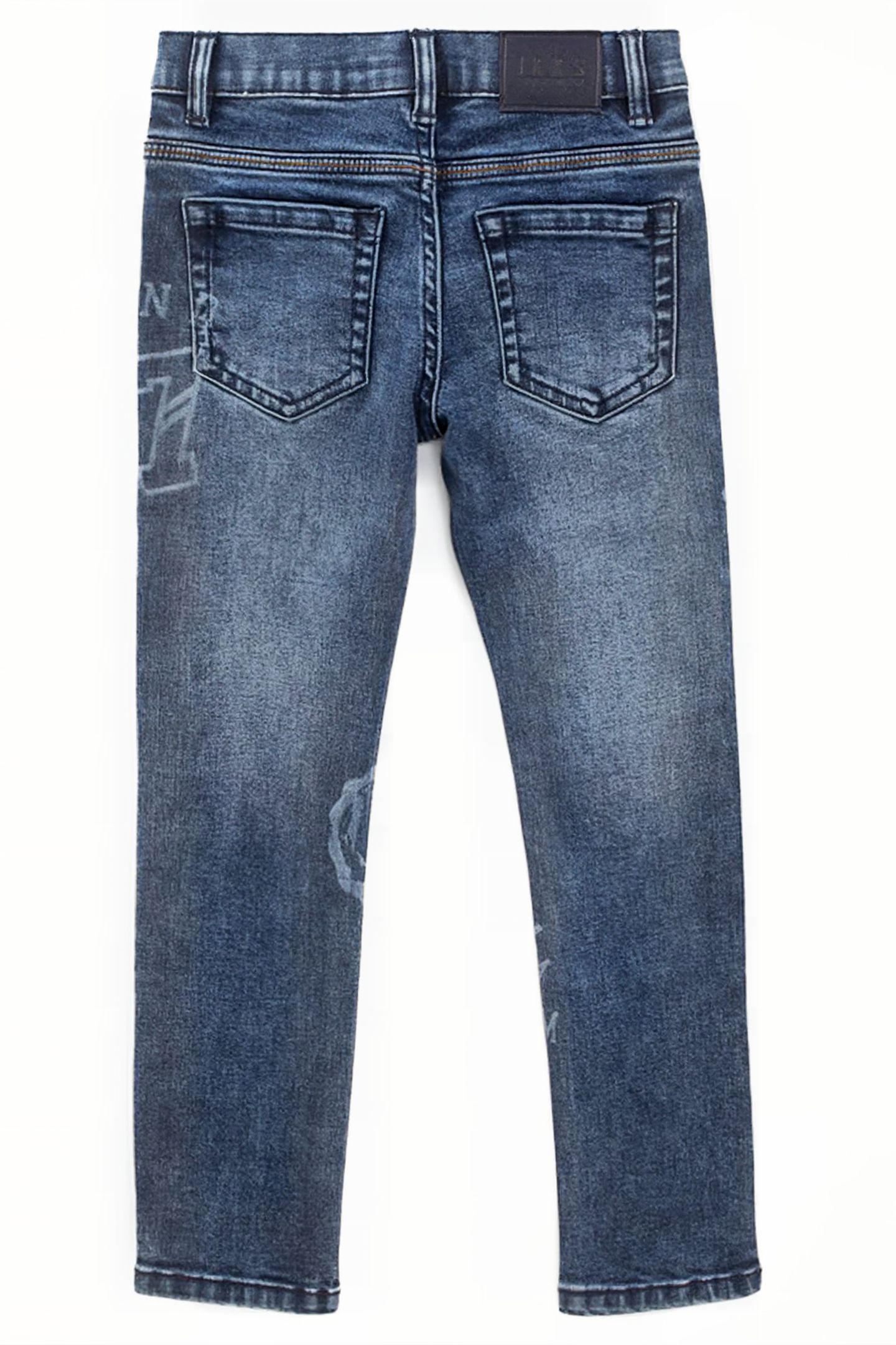 BOYS’ BLUE SLIM JEANS WITH PRINT 2